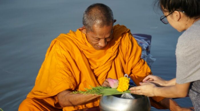 Almsgiving to Monks Thailand