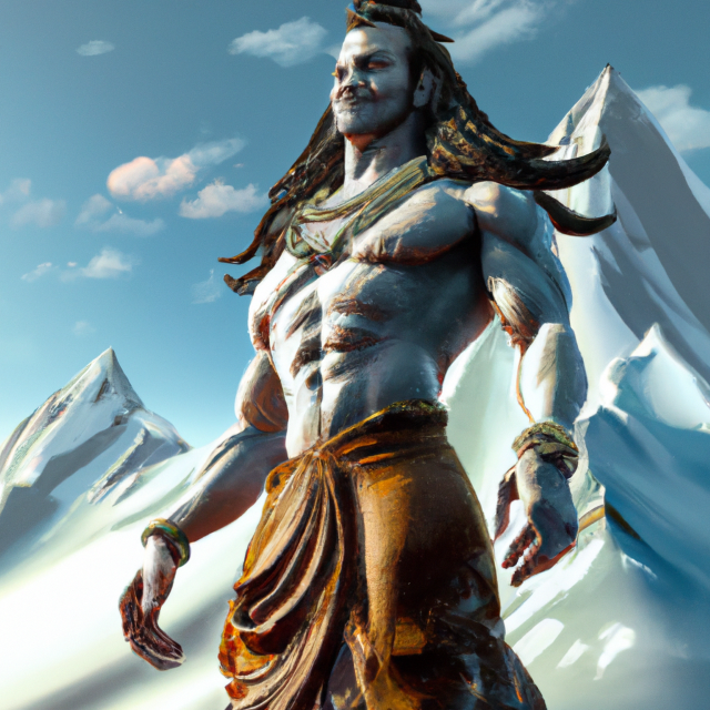 Shiva on Mount Kailash Art Painting